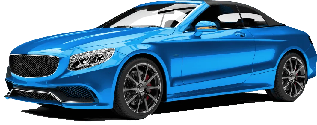 Blue coupe vehicle